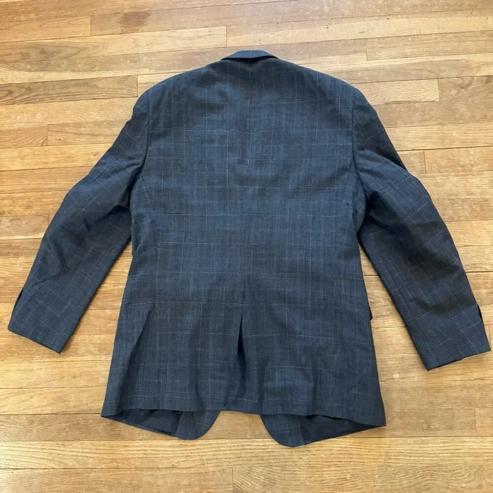 Bert Pulitzer gray plaid blazer suit jacket size 44  b36